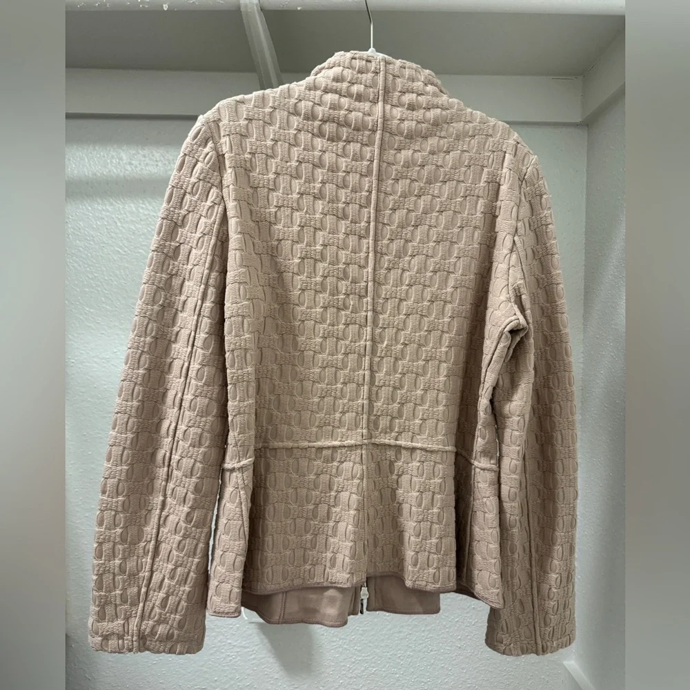 Giorgio Armani Black Label Womens 44 Pink Mock Neck Jacket Full Zip - Picture 2 of 14